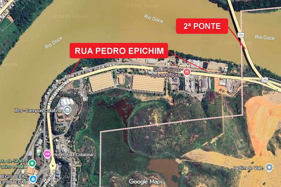 O projeto prevê a abertura de uma nova via beirando o Rio Doce, conectando o bairro Barbados à Rua Pedro Epichim e à região central, criando uma alternativa moderna de acesso e saída da cidade.
